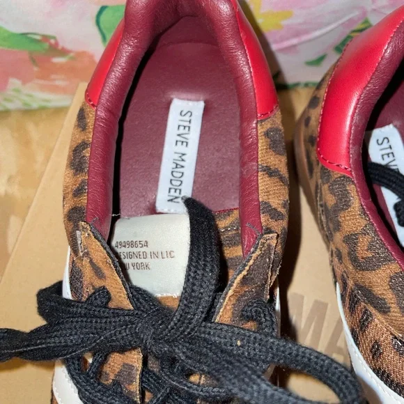 Steve Madden Leopard Print Women's Sneakers - Picture 2 of 8